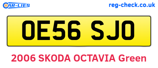 OE56SJO are the vehicle registration plates.