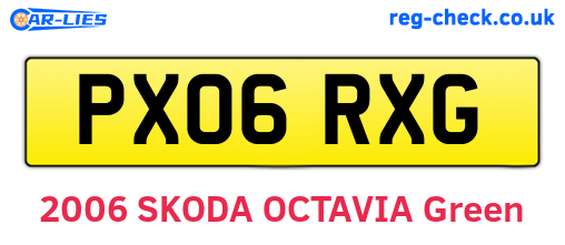 PX06RXG are the vehicle registration plates.