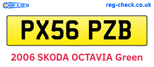 PX56PZB are the vehicle registration plates.