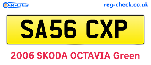 SA56CXP are the vehicle registration plates.