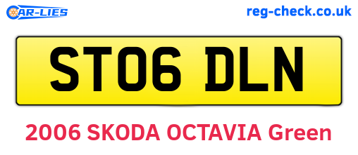 ST06DLN are the vehicle registration plates.