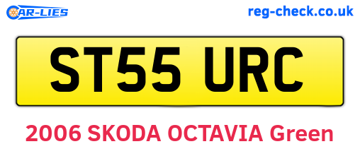 ST55URC are the vehicle registration plates.