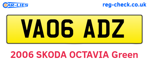 VA06ADZ are the vehicle registration plates.