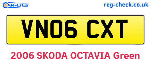 VN06CXT are the vehicle registration plates.