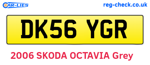 DK56YGR are the vehicle registration plates.