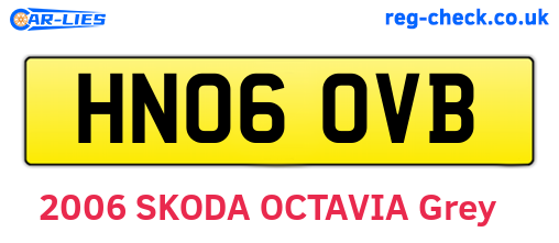 HN06OVB are the vehicle registration plates.