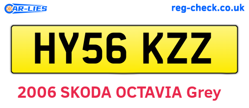 HY56KZZ are the vehicle registration plates.