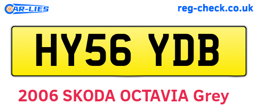 HY56YDB are the vehicle registration plates.