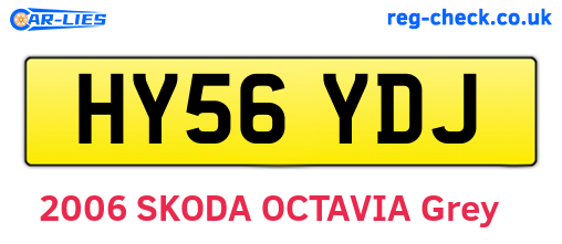 HY56YDJ are the vehicle registration plates.