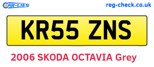 KR55ZNS are the vehicle registration plates.