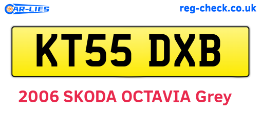 KT55DXB are the vehicle registration plates.
