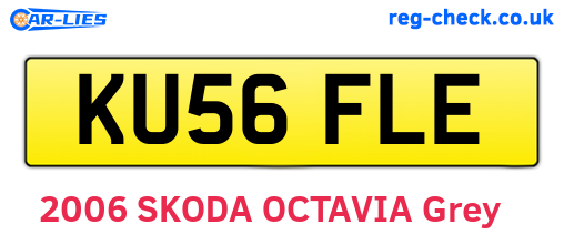 KU56FLE are the vehicle registration plates.