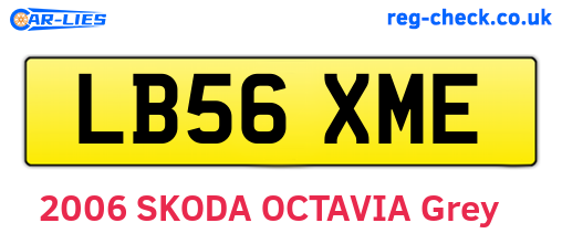 LB56XME are the vehicle registration plates.