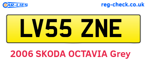 LV55ZNE are the vehicle registration plates.