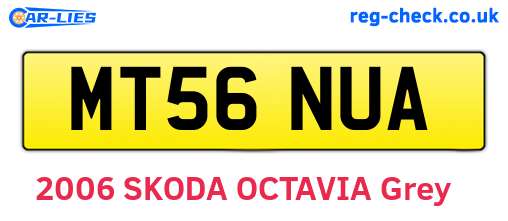 MT56NUA are the vehicle registration plates.