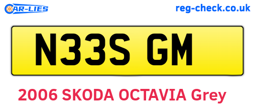 N33SGM are the vehicle registration plates.