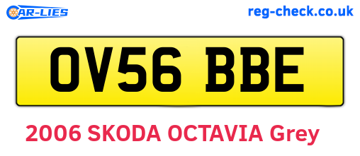OV56BBE are the vehicle registration plates.