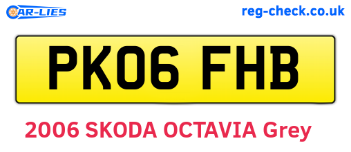 PK06FHB are the vehicle registration plates.