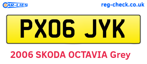 PX06JYK are the vehicle registration plates.
