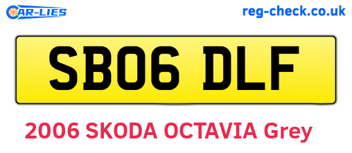 SB06DLF are the vehicle registration plates.