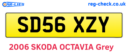 SD56XZY are the vehicle registration plates.