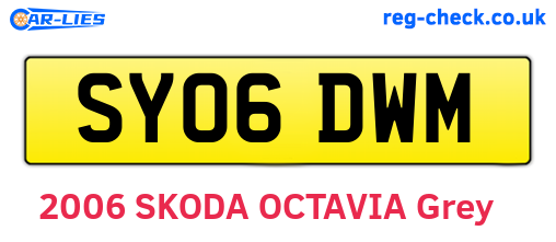 SY06DWM are the vehicle registration plates.