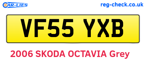 VF55YXB are the vehicle registration plates.