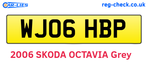 WJ06HBP are the vehicle registration plates.