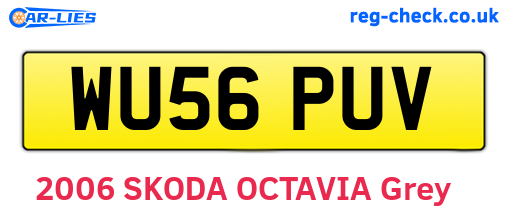 WU56PUV are the vehicle registration plates.