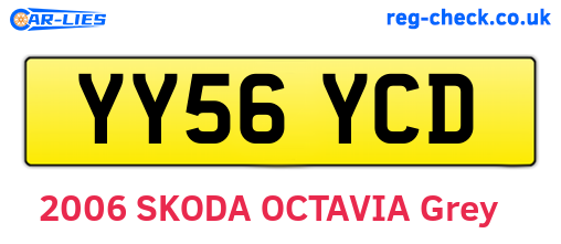 YY56YCD are the vehicle registration plates.
