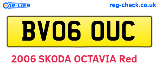 BV06OUC are the vehicle registration plates.