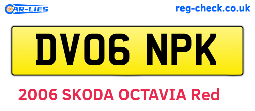 DV06NPK are the vehicle registration plates.