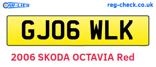 GJ06WLK are the vehicle registration plates.