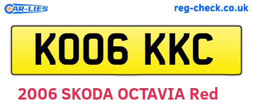KO06KKC are the vehicle registration plates.