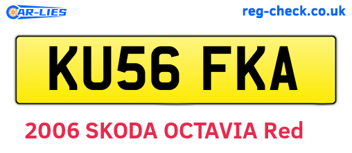 KU56FKA are the vehicle registration plates.
