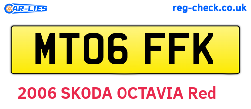 MT06FFK are the vehicle registration plates.