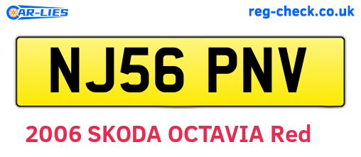 NJ56PNV are the vehicle registration plates.