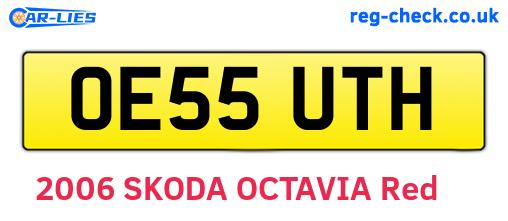 OE55UTH are the vehicle registration plates.