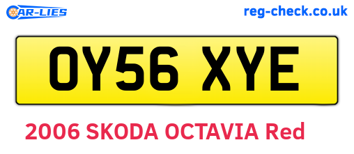OY56XYE are the vehicle registration plates.