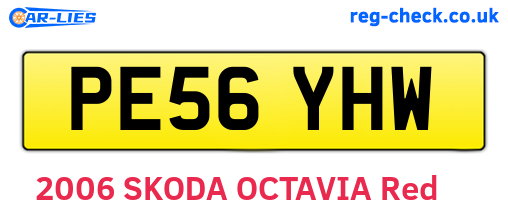 PE56YHW are the vehicle registration plates.