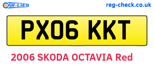 PX06KKT are the vehicle registration plates.