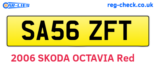SA56ZFT are the vehicle registration plates.