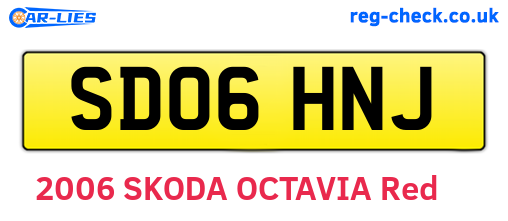 SD06HNJ are the vehicle registration plates.