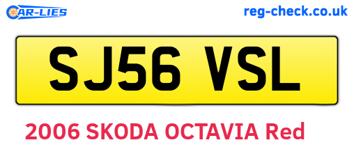 SJ56VSL are the vehicle registration plates.