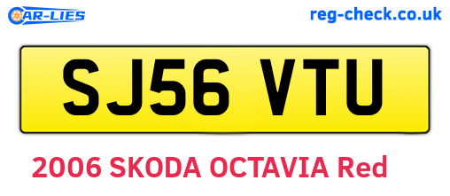 SJ56VTU are the vehicle registration plates.