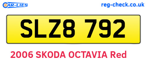 SLZ8792 are the vehicle registration plates.
