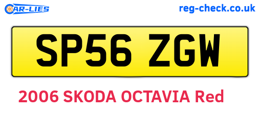 SP56ZGW are the vehicle registration plates.