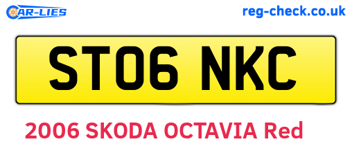 ST06NKC are the vehicle registration plates.
