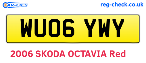 WU06YWY are the vehicle registration plates.