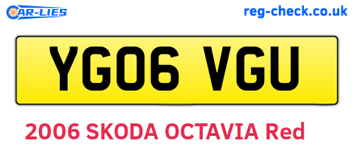 YG06VGU are the vehicle registration plates.